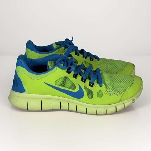 Nike Other - Nike Free 5.0 Flash Lime Blue Hero Black Youth Size 7